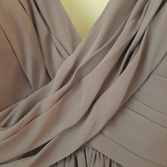 Sz 18 Bill Levkoff Dark Purple Formal Dress 40" total length Prom Bridesmaid - Picture 3 of 14